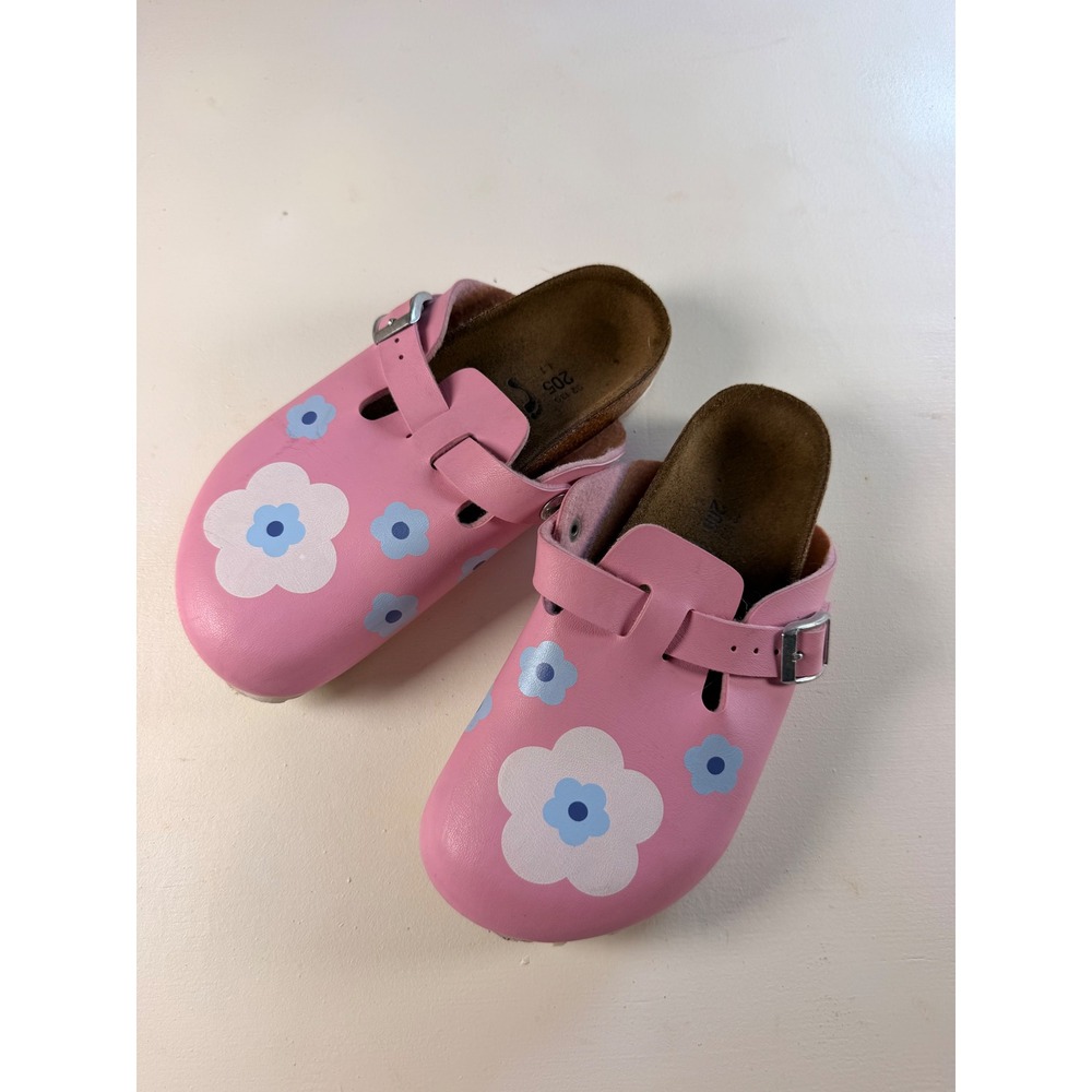 Birki's Clogs Kids Size 32 Pink Y2K Floral Flower Power Buckle Kay Shoes